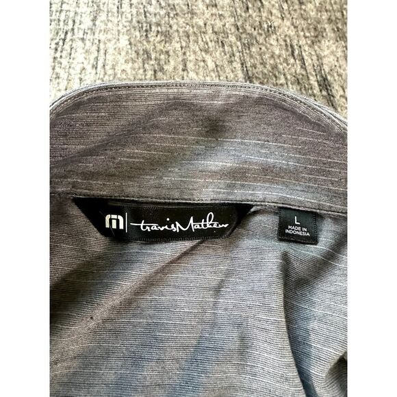 Travis Mathew The Heater Quarter Zip Mens L Grey Pullover Golf Performance - Picture 7 of 9